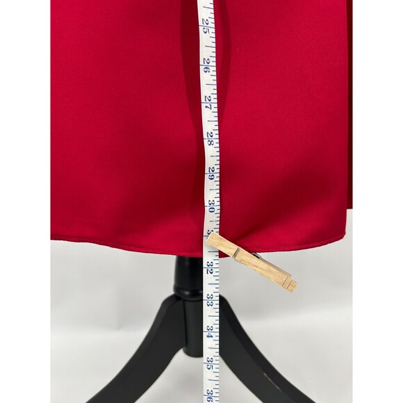 VALENTINE'S DAY Red Satin Dress~ Fit & Flare w Straps~ Bridesmaid/Formal~ Sz 4-6 - Picture 8 of 11